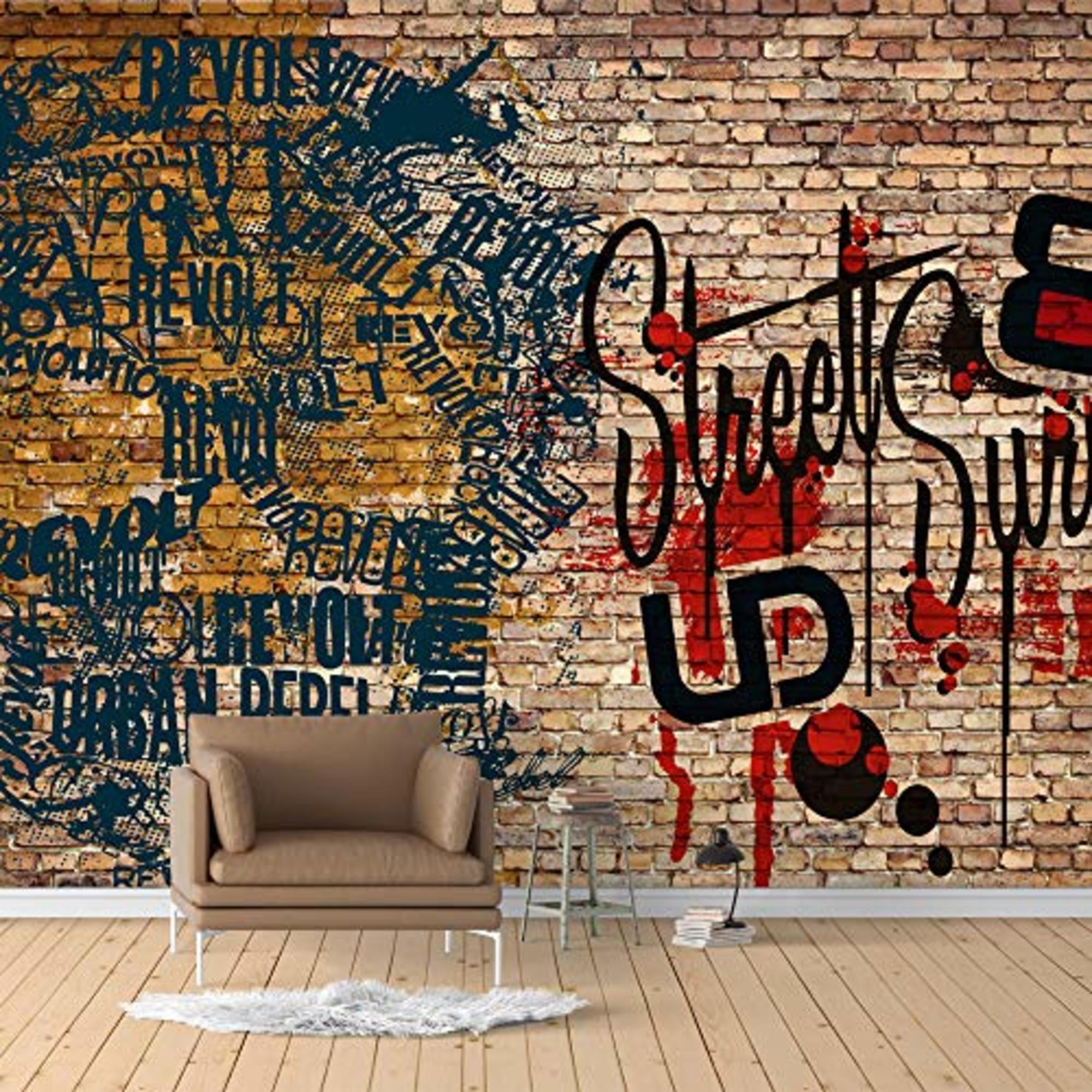 IDEA4WALL 6pcs Street Graffiti Art Peel and Stick Wallpaper Removable Wall  Murals Large Wall Stickers for Home Decoration, 100