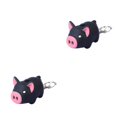 thumbnail image 2 of Yuarrent LLavero de cerdo llavero bolsa colgante multipropósito multicolor fiesta regalo Metal hebilla DIY Prop divertido negro D hebilla Negro Hebilla D 2Conjunto, 2 of 6
