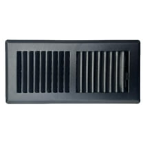 Sierra Grates TWF412-BLK 4" x 12" Steel 2 Way Louvered Design Floor Register Black