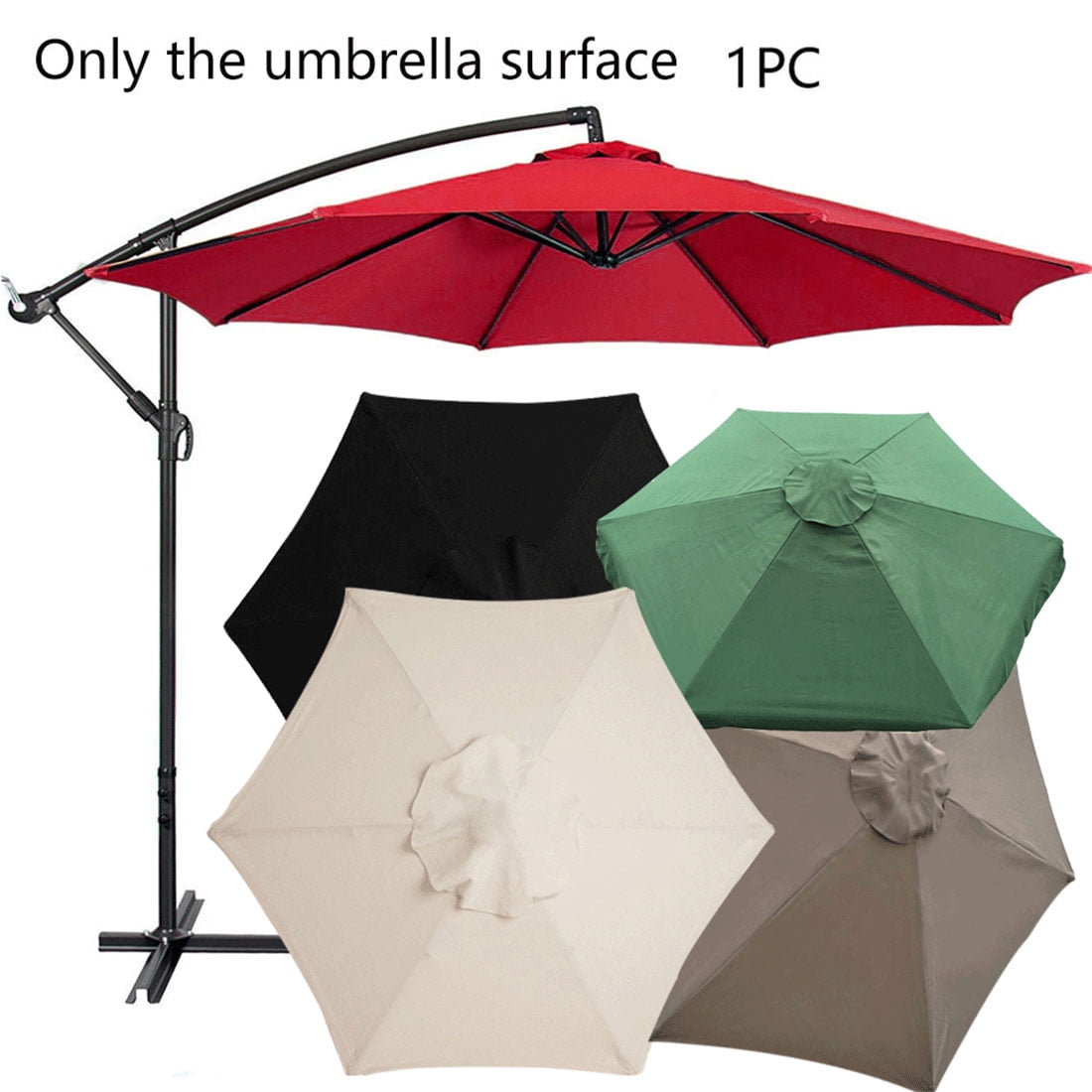 Details about   10' Umbrella Replacement Canopy 8 Rib Outdoor Patio Top Cover Waterproof 