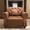 Brown, variant on CQSXDA 1 Seat Mid-Century Modern Chesterfield Sofa Faux Leather with Nailhead Trim and Pillow Included, with Rolled Armrests and Button Tufted Design for Any Space, Black
