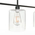 thumbnail image 5 of LOHASLED 3-Light Modern Linear Pendant Light with Clear Seeded Glass Shade,Matte Black Kitchen Island Hanging Light for Kitchen Living Room Dining Room Bedroom, 5 of 6