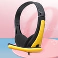 thumbnail image 3 of Auricures con cable Cable de sonido de 3,m Estéreo ligero Cable de 1, Música Auricures sobre oreja para portátiles Tabletas Teléfonos Amarillo, 3 of 8