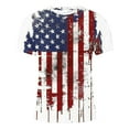 thumbnail image 4 of Zylanna Men's T-Shirts Tee, Summer Short Sleeve Crew Neck America Flag Print Fashion Tops for Mens Multicolor, 4 of 5