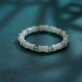 thumbnail image 2 of Pulsera de examen en tierra, cuerda de mano trenzada para mujer, pulsera de bambú de la suerte, cuerda roja para niños, regalo para niñas, estilo pastoral 880A blanco, 2 of 2