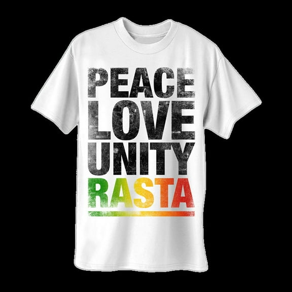 Bob Marley Peace Love and Unity White T-Shirt Unisex