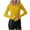 Yellow, variant on HAiming Long Sleeved Tops for Womens Solid Color Slim V Neck Knitted Shirts 2025 Fall Winter Casual Basic Blouse