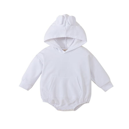 

fvwitlyh Christmas Clothes for Baby Boy Baby Soild Long Sleeves Hooded 12 to 18 Month Boy Clothes
