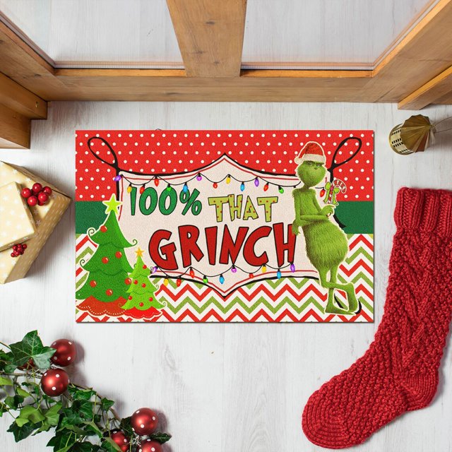 Autumn Home Decor Doormat Christmas Rug Decorative Xmas Holiday Front Floor Mat Mat for Indoor Outdoor