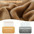 thumbnail image 4 of Eurhowing 60"×80" Flannel Blanket for Couch Bed, Soft Cozy 3-Layer Quilted Plush Throw Blanket, All Season Thick Warm Fleece Blanket, Camel, 4 of 9