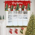 thumbnail image 4 of Valances for Windows Merry Christmas Words Rod Pocket Short Curtain for bathroom living room bedroom Winter Snowman Snowflake 1 Panel 54x18in, 4 of 7