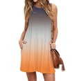 thumbnail image 2 of IROINNID Fit&Flare Dress For Women Sleeveless Round Neckline Casual Pocket Dress Strapless Gradient Dress, 2 of 4