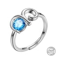 thumbnail image 3 of Stunning 925 Sterling Silver Constellation Ring with Zircon Adjustable Design - Perfect Gift for Women, 3 of 5