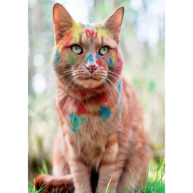 Taladro Diamante (DE5303) Mosaico DIY Lindo Gato Decoración Cuadrado Kit de Pintura (A1394) 40x50cm FLhrweasw Nuevo