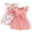 Pink, variant on TAIAOJING Girls Summer Dresses Toddler Baby Outfits Sets Casual Sleeveless Bow Knot Ruffled Hem Two Piece Outfits Sets For To 3-Years Lovely 18-24M