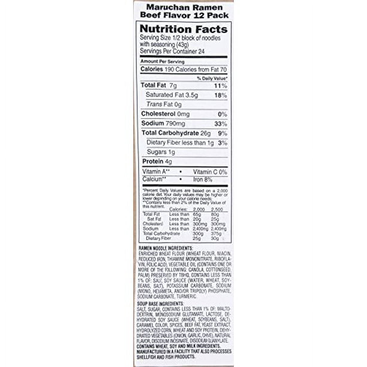 Maruchan Ramen Beef, 3 Ounce (Pack of 24)