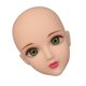 thumbnail image 5 of Cabeza esculpida de muñeca articulada a escala 1/6 para cuerpo de muñeca BJD con ojos verdes., 5 of 8
