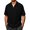 Black, variant on Men Knit Polo Shirts Textured V Neck Short Sleeve Tops Summer Loose Casual Tees Breathable Turn Down Collar Golf TShirts Weekend Tennis Outdoor