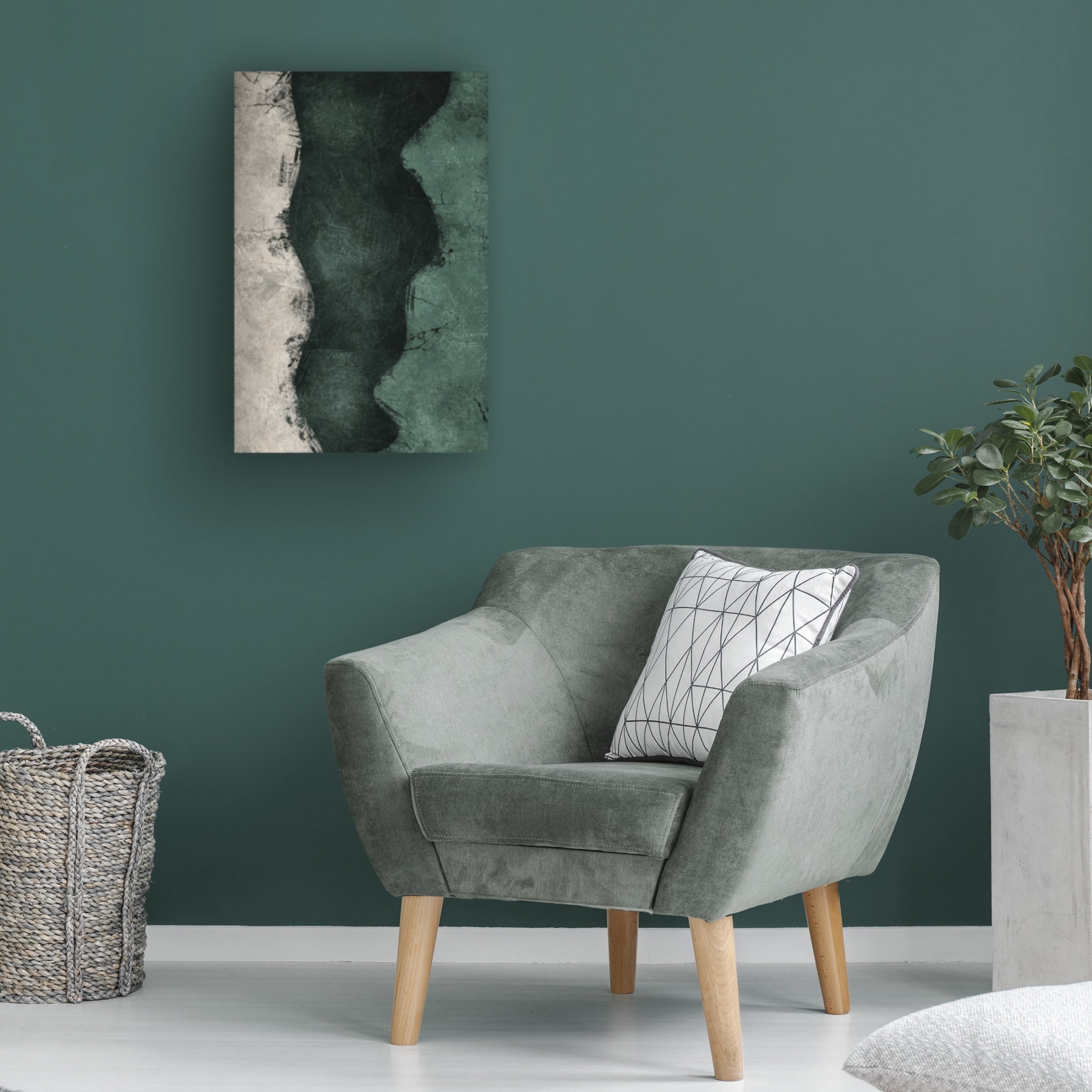 Canvas Wall Art - Ema Paraschiv 'Midnight Emerald No4' Wall Art for Living Room, Bedroom, or Office Décor by Trademark Fine Art - 16 x 24 Inches