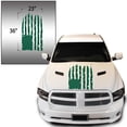 thumbnail image 2 of Distressed American USA US Flag Hood Vinyl Decal fits Most Pickup Trucks SUV Jeep Sedan EUA Flag Graphic Car Sticker (23" x 36", Forest Green), 2 of 8