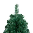 thumbnail image 3 of Charmma Artificial Half Christmas Tree with LEDs&Ball Set Green 47.2", 3 of 12