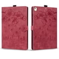 thumbnail image 2 of FJLBDE Case for iPad Pro 10.5 Inch / iPad Air 3rd Gen 2019 with Stand, Card Slot, Auto Wake/Sleep, Embossed Cat PU Leather Cover, Red, 2 of 7