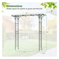 thumbnail image 4 of 81 Inch Metal Garden Arbor for Climbing Plants, Black Archway Trellis for Wedding & Backyard Decor, Heavy Duty Outdoor Plant Support, 4 of 9