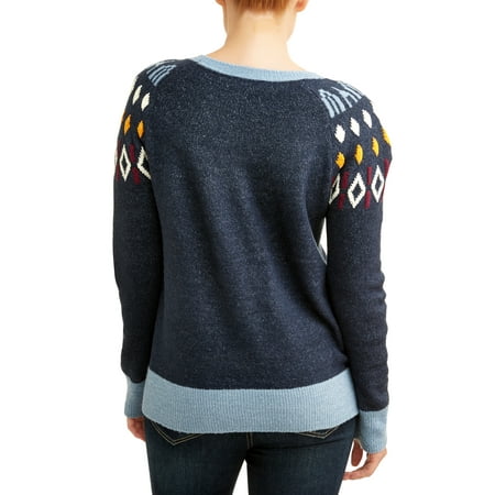 Time and Tru - Time and Tru Women's Fair Isle Pullover Sweater ...