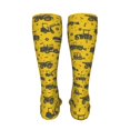 thumbnail image 6 of Honeii Vintage Excavator Print Calf Socks Sports Socks Seamless Toe, Trouser Socks,Knee High Long Socks for Women and Men-One Size, 6 of 8