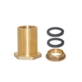 thumbnail image 5 of Joywayus-Conector de tanque de agua de latón sólido, conector de mamparo roscado con 2 anillos de goma estabilizadores, 1/2 "hembra, 3/4", macho, 5 of 5