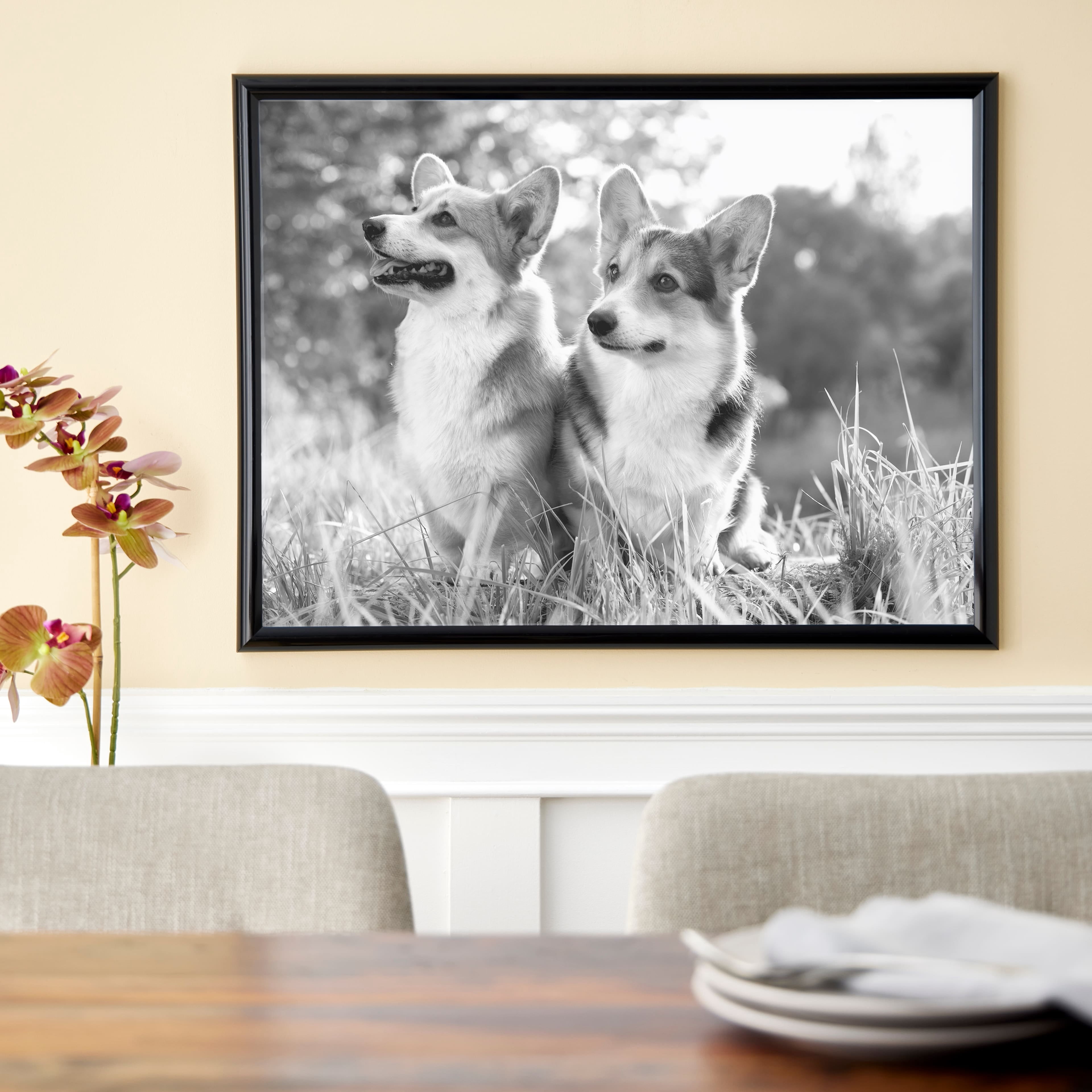 Studio Decor 18" x 24" Plastic Poster Frame - Includes Pre-attached Hanging Hardware, Horizontal or Vertical Display - Black, Bulk 6 Pack