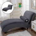 thumbnail image 4 of Cubierta de chaise lounge Sunnimix Lavable Cove Decoración Alta Mobiliario Stretch Gris, 4 of 7