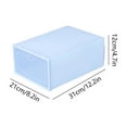 thumbnail image 3 of Latrodar Transparent Plastic Shoe Box Organizer Shoe Box Flip Lid Drawer Shoe Box Household Shoe Organizer Thickened Blue Decorative, 3 of 5
