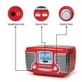 thumbnail image 4 of Crosley CR612B-RE Corsair Radio AM/FM Bluetooth de mesa con reproductor de CD y reloj despertador dual, rojo, 4 of 5