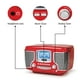 thumbnail image 4 of Crosley CR612B-RE Corsair Radio AM/FM Bluetooth de mesa con reproductor de CD y reloj despertador dual, rojo, 4 of 5