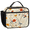 Blue, variant on Jiaoprinted Tropical Palm Leaves Lunch Bag for Men Women, Hibiscus Flowers Summer Insulated Cooler Lunchbox with Buckle Handle for Picnic Travel