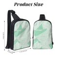 thumbnail image 2 of Chest Bag Dual Pocket 11.8×7.7×2.4in Waterproof Double-Pocket Large Capacity With No Inner Pouch Pockets And Double Drawstrings Lightseagreen Geometric Lines_4, 2 of 8