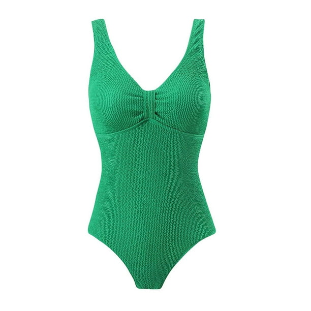 Trajes de baño de una pieza para mujer Traje de baño de color sólido de moda para mujer Traje de baño sin espalda Traje de baño para mujer