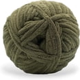 thumbnail image 3 of Size 7 Chenille Yarn, 300g/108yds Jumbo Velvet Yarn, 100% Polyester, Never Compressed to Keep Yarn Fluffy, 1 Pack, Each Skein - 10.5oz/300g, 108yds/120m, Camo Green, Color 119, 3 of 8