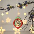 thumbnail image 5 of piezas de adorno navideño hueco de madera, luces LED colgantes, árbol de Navidad, estrella de cinco puntas, coche creativo, corazón de melocotón, Navidad, Año Nuevo y decoraciones navideñas, regalos p, 5 of 5