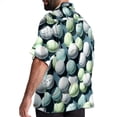 thumbnail image 3 of Tennis Men's Short Sleeve Spread Collar Beach Shirts Casual Printed Button Down Unisex Summer Tops, 3 of 6