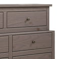 thumbnail image 2 of Stav Wide Dresser Chest with 6 Drawers, Plank Style, Gray Solid Wood, 2 of 5