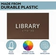 thumbnail image 2 of ADA CENTRAL SIGNS - 6" X4" Library Sign - ADA Compliant Tactile Graphics Grade 2 Braille Text Book Reading Sign | Wall Mount Plastic Information Convey, Study Room Sign for Office, School, and Home, 2 of 7