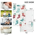 thumbnail image 2 of Christmas Socks Cotton Face Towels Soft Hand Towel Absorbent Bathroom Towel for Kitchen Hotel Decoration, 2 of 7
