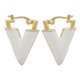 thumbnail image 4 of Pendientes de moda con forma de triángulo esmaltado, color dorado y plateado, geométricos, Dan--SHED010-11 | Código de modelo 5274 SHED010-11, 4 of 5