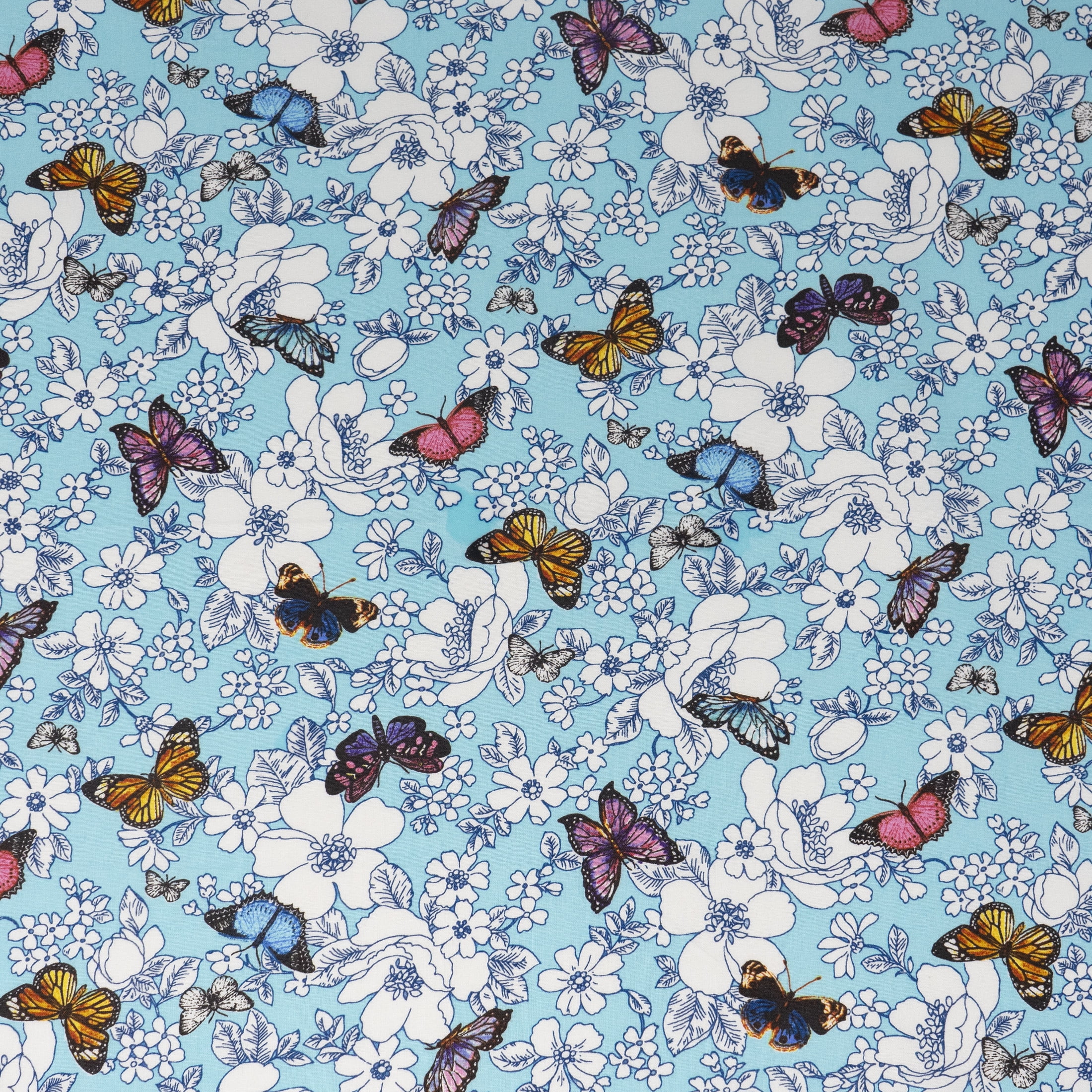 (2 pack) Waverly Inspirations 1 Yard Cut 100% Cotton Prints Fabric, Btf Riviera, 44" Wide for Quilting & Sewing