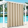 thumbnail image 2 of SHANNA Beige Grommet Outdoor Curtains, 100 inches x 84 inches, 2 of 8