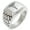 Silver, variant on Stainless Steel Pattern Step-Down Biker Style Polished Ring