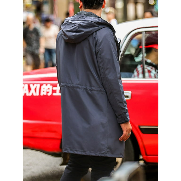 LELINTA Men Raincoats Waterproof Jacket with Hood Active Outdoor Long Windbreaker Lightweight Rain Jacket for Men Walmart