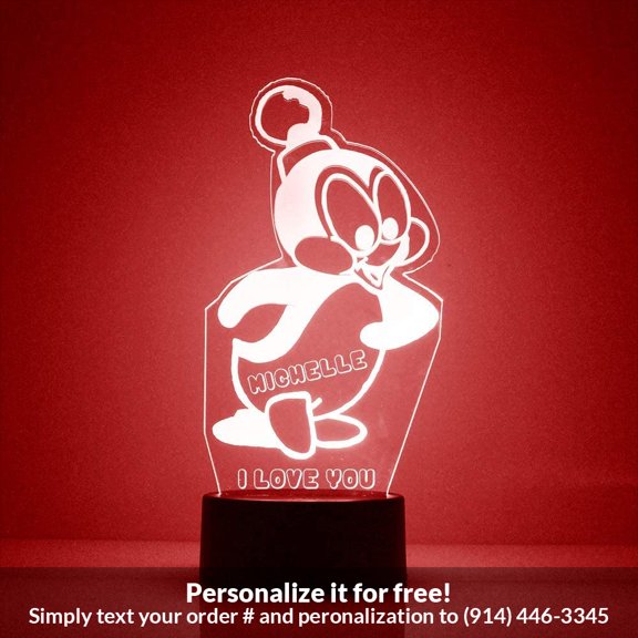 Mirror Magic Store Cute Penguin Color Changing Personalized LED Light with Remote Control